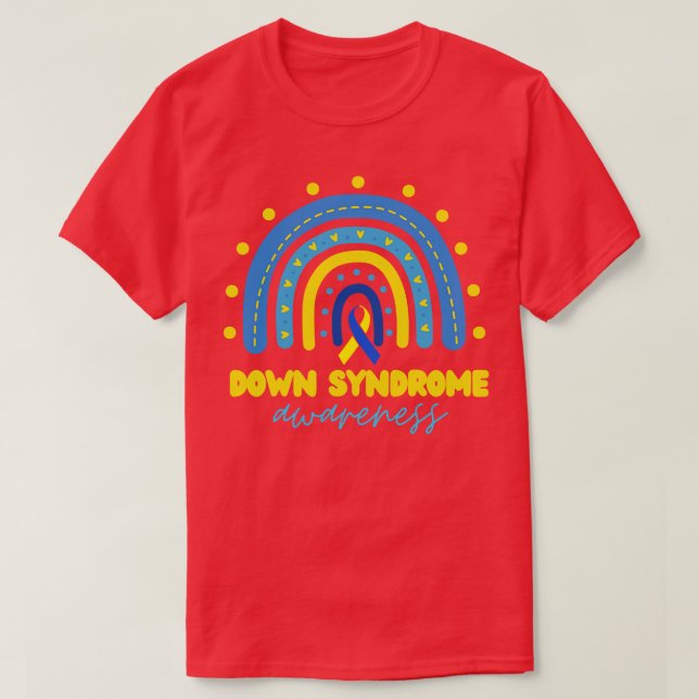 Camiseta Síndrome de Down Rainbow 9 (Frente do Design)
