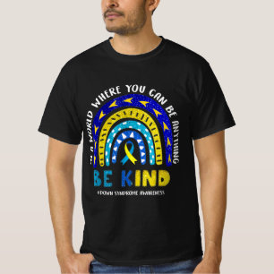 Camiseta Síndrome de Down Sensibilização Fita Boho Amarelo