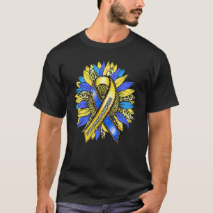 Camiseta Síndrome de Down Sensibilização Leopardo Amarelo d