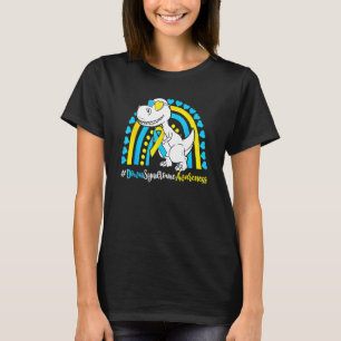 Camiseta Síndrome de Down T Rex Dinossauros Crianças Trisom