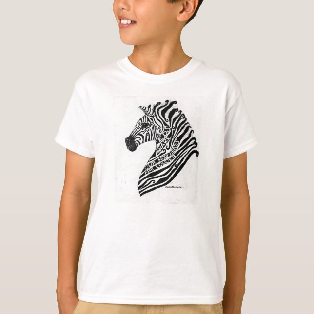 Camiseta Síndrome de Ehlers Danlos - a zebra caçoa o (Frente)