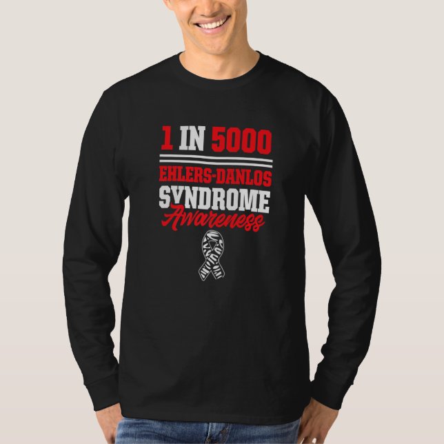 Camiseta Síndrome De Ehlers Danlos Consciência 1 Em 5000 Gu (Frente)