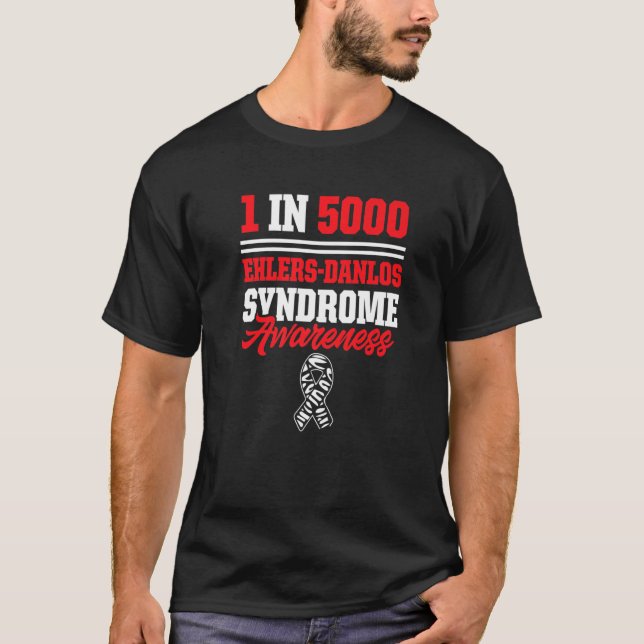 Camiseta Síndrome De Ehlers Danlos Consciência 1 Em 5000 Gu (Frente)