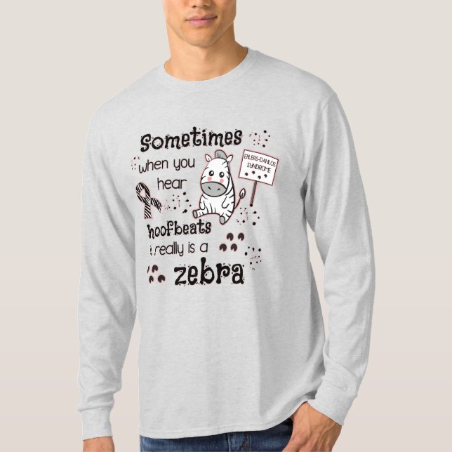 Camiseta Síndrome de Ehlers-Danlos Sensibilização Zebra (Frente)