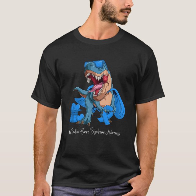 Camiseta Síndrome de Guillain Barre Sensibilização Mês Blue (Frente)