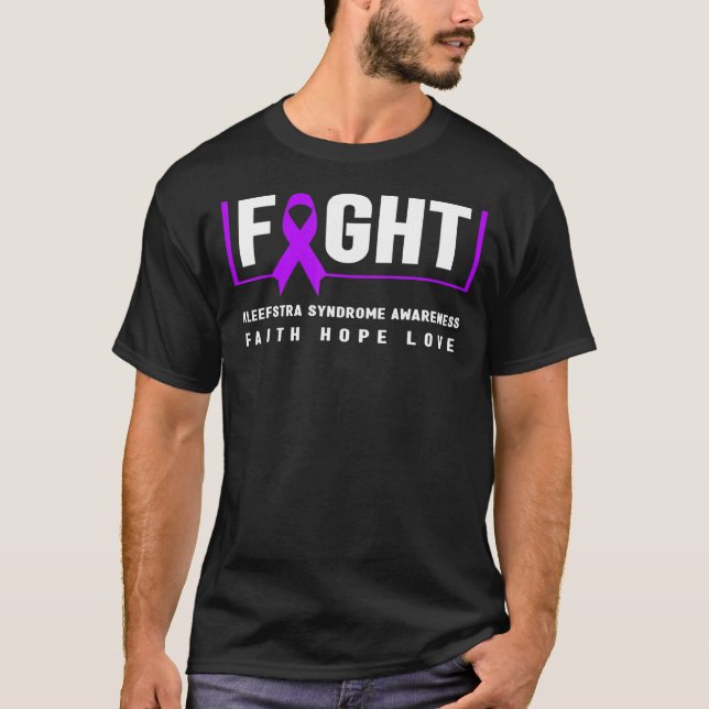 Camiseta Síndrome de Kleefstra Sensibilização Para Combater (Frente)