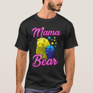 Camiseta Síndrome De Mama Bear Down Sensibilização Para As