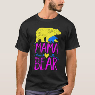 Camiseta Síndrome De Mama Bear Down Sensibilização Para As