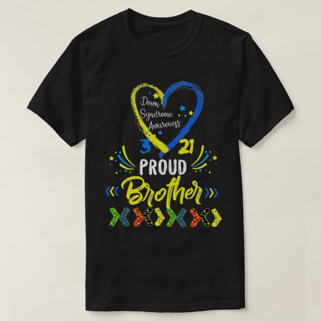 Camiseta Síndrome de Orgulho Irmão Sensibilização Irmã (Frente do Design)