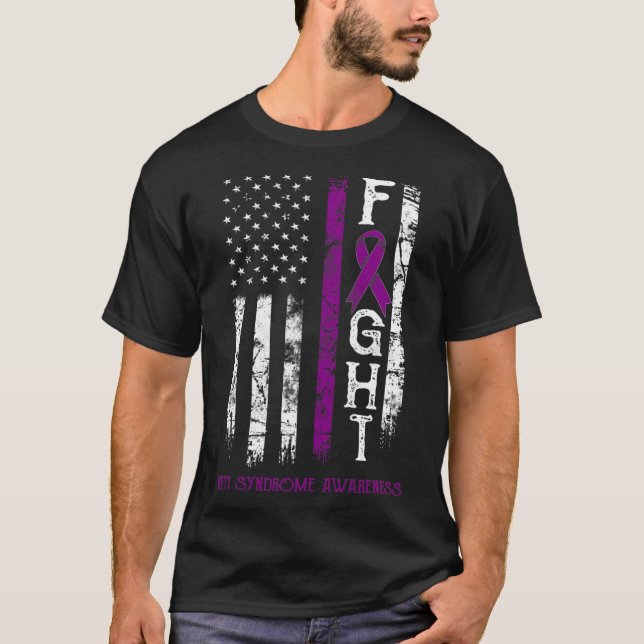 Camiseta Síndrome de Rett Guerreiro Americano Síndrome de B (Frente)
