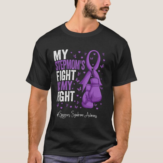 Camiseta Síndrome de Sjogren, madrasta roxa (Frente)