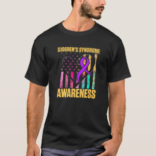 Camiseta Síndrome de Sjogren Sobrevivente aprende guerreiro