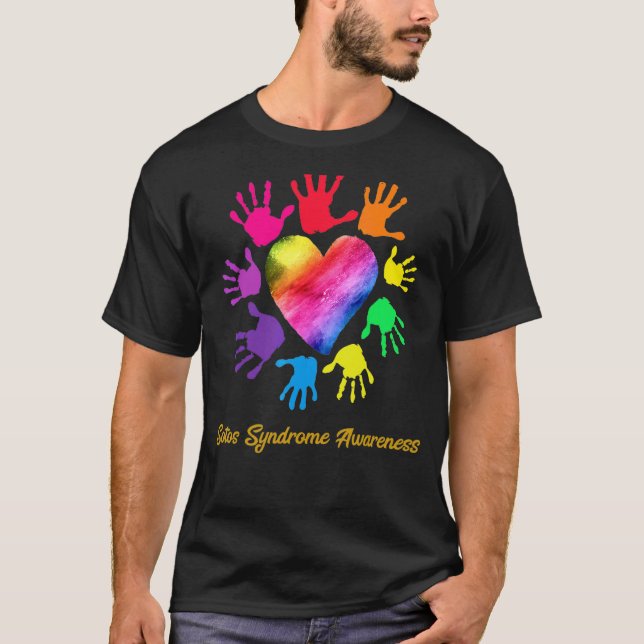 Camiseta Síndrome de Sotos Sensibilização Mãos Síndrome de  (Frente)