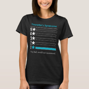 Camiseta Síndrome de Tourette Muito ruim, não recomendari