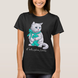 Camiseta Síndrome de Tourette Sensibilização Mês Fita Teal
