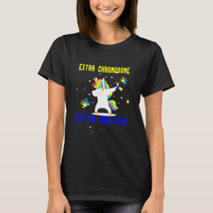 Camiseta Síndrome de Unicórnio Abaixo Sensibilização Extra