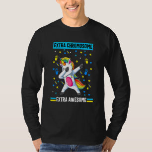 Camiseta Síndrome de Unicórnio Abaixo Sensibilização Extra