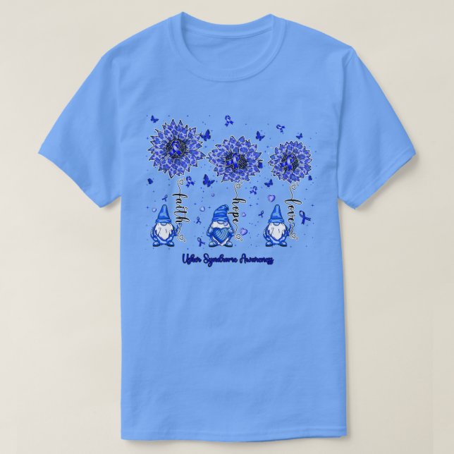 Camiseta Síndrome de Usher Sensibilização fé genoma esperan (Frente do Design)