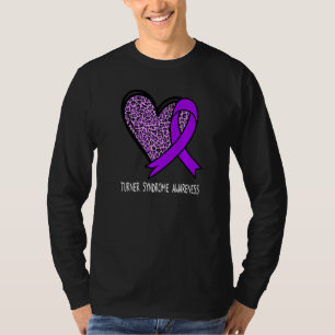 Camiseta Síndrome do Turner Cardíaco Leopardo Sensibilizaçã