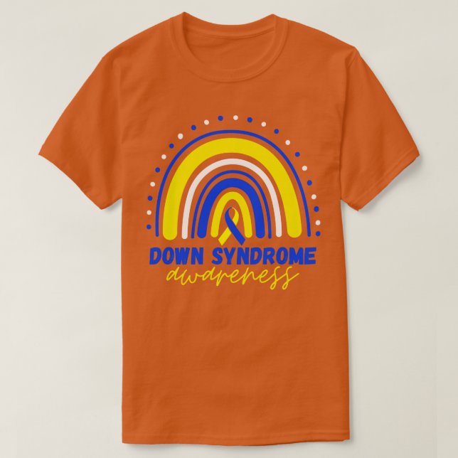 Camiseta Síndrome Down Arco-Íris 18 (Frente do Design)