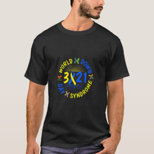 Camiseta Síndrome Mundial para Baixo Meias 3 21 Kid de Fita