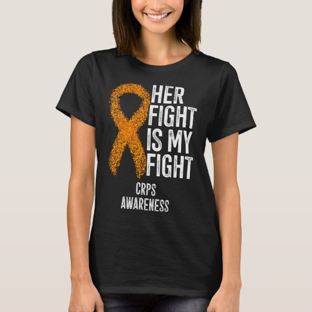 Camiseta Síndrome Regional Complexa De Dor A Luta Dela É A  (Frente)