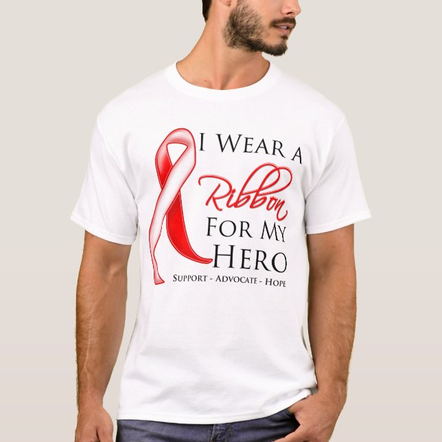 Camiseta Síndromes de Myelodysplastic eu visto uma fita (Frente)