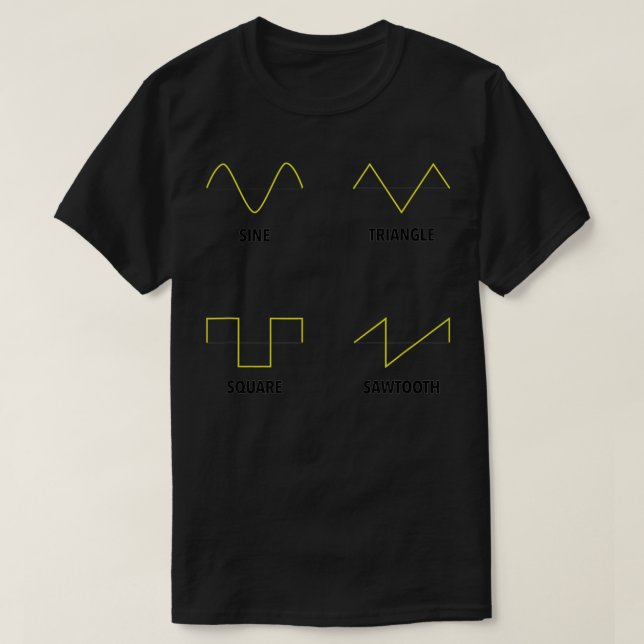 Camiseta Sine Wave Synth Pop Produtor EDM Techno Mu (Frente do Design)