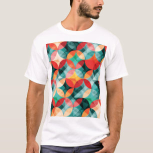 Camiseta Sinfonia do círculo: Abstrato Colorida Vintage