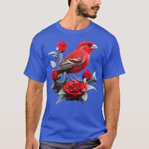 Camiseta Sinfonia Floral Exquisite House Finch em meio a Hy