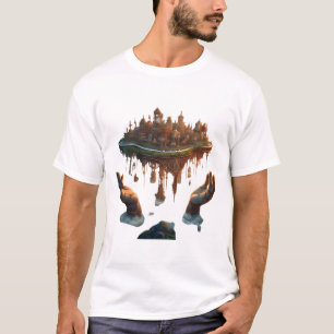 Camiseta Sinfonia 🎹 Sky Piano Flutuante no Mundo das Nuv
