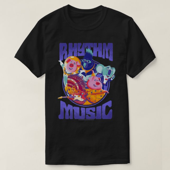 Camiseta Sing 2 Rhythm and Music Group Poster Premium  (Frente do Design)