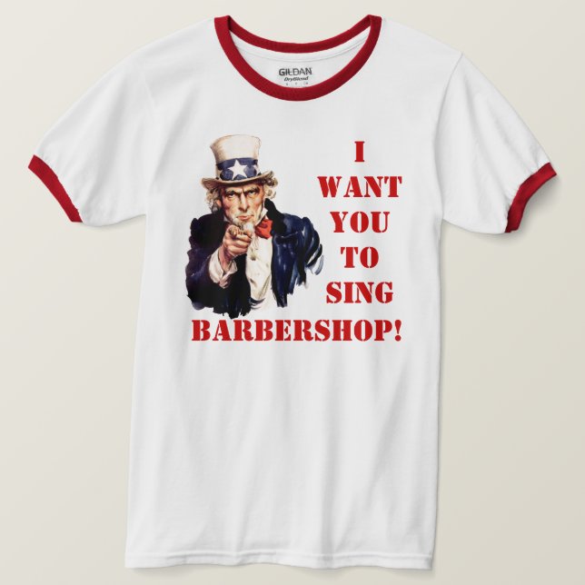 Camiseta Sing Barbershop (Frente do Design)