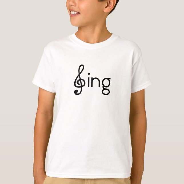 Camiseta Sing Limpar Notas de Sing de Imagem do Word (Frente)