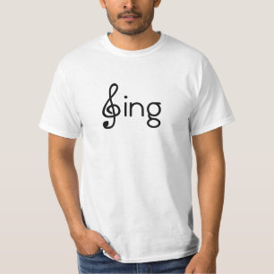 Camiseta Sing Limpar Notas de Sing de Imagem do Word
