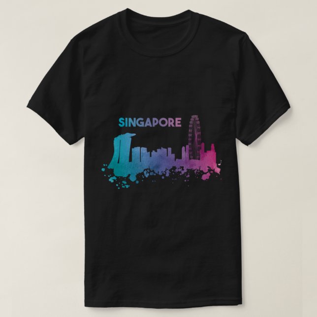 CAMISETA SINGAPORE SKYLINE   (Frente do Design)