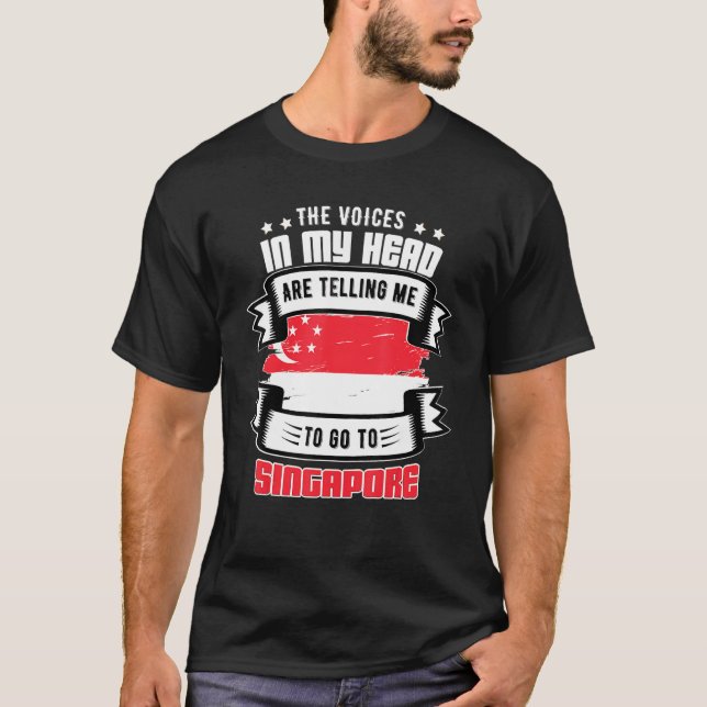 Camiseta Singapura na minha cabeça (Frente)