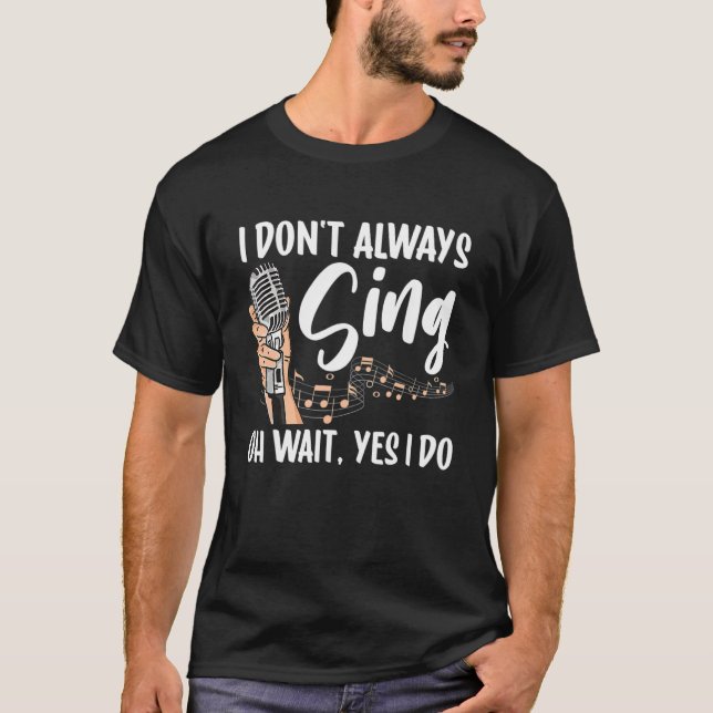 Camiseta Singer For Men Women Karaoke Microphone Singing (Frente)