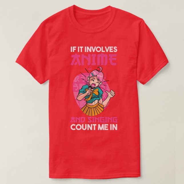 Camiseta Singing and Anime  (Frente do Design)