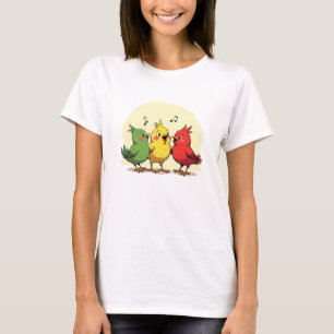 Camiseta Singing Birds – Joyful Art with Reggae Vibes