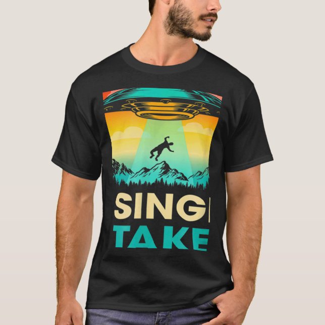 Camiseta Single Or Taken   Alien UFO Valentine's Day Men Wo (Frente)