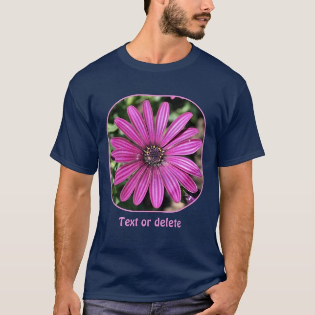 Camiseta Single Purple African Daisy Flower Personalized (Frente)