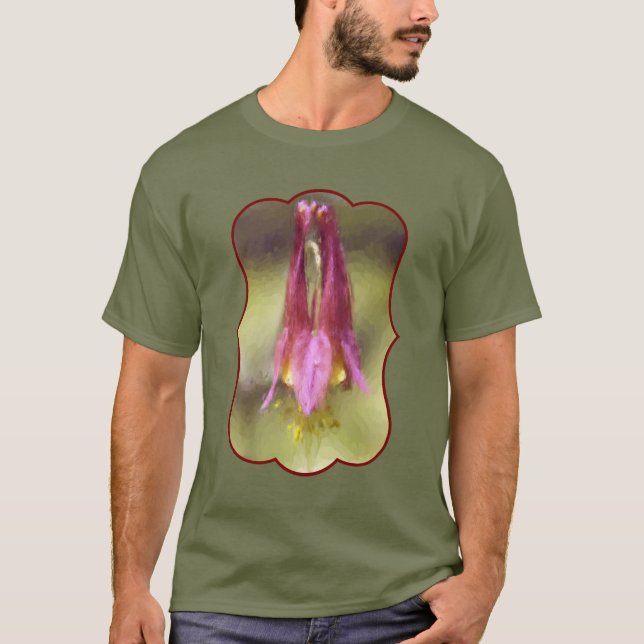Camiseta Single Red Columbine Flower Art (Frente)