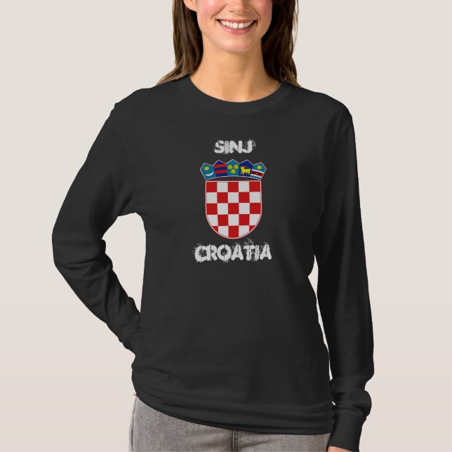 Camiseta Sinj, Croácia com casaco de armas (Frente)