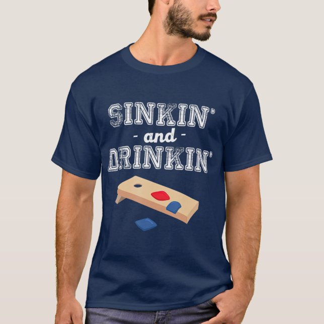 Camiseta Sinkin e Bebida Cornhole Brincando (Frente)