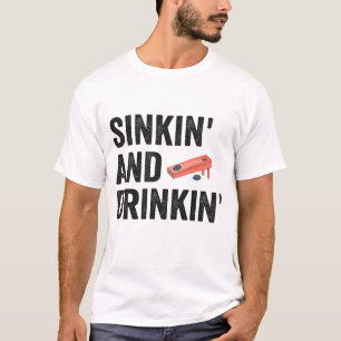 Camiseta Sinkin e Bebida Engraçado Cornhole Engraçado Prese