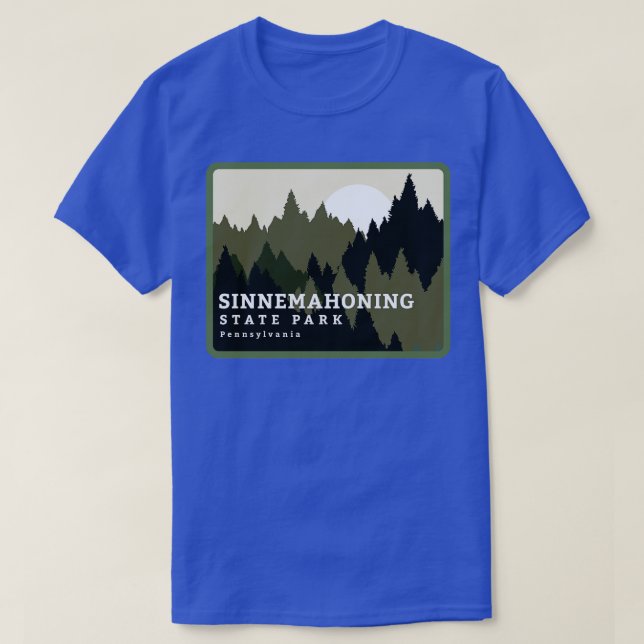 Camiseta Sinnemahoning State Park Pensilvânia Forest Sunri (Frente do Design)