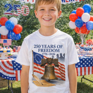 Camiseta Sino da Liberdade do Aniversário de 250 anos da Am