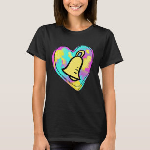 Camiseta Sino de Mão Tocador Coração Pintado Multicolorido