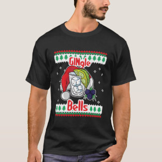 Camiseta Sino de Natal Copo de Gin Tônica Papai Noel Feio